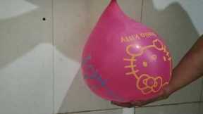 The challenge of pumping water into the balloons and the end