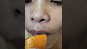 Biting an orange#shorts