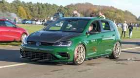 800HP Volkswagen Golf 7.5R 2.5TFSI Engine Swap - LOUD 5 Cylinder Sounds and Drag Races !