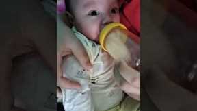 Cute baby sucking milk#shorts