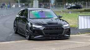 1014HP MMS Power Devision Audi RS6 C8 with Straight Pipes - FAST Accelerations and Revs !