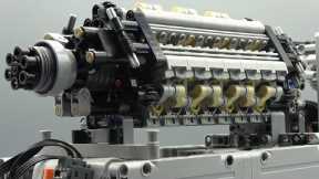 CRAZY 42 Cylinder Lego Engine Build