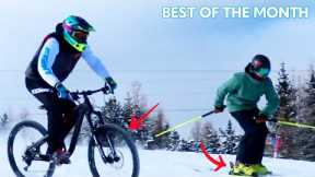 Biker Races Skier Down Mountain & More Top Videos From January | Best Of The Month