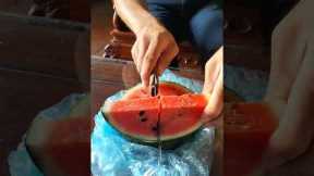 cut watermelon in triangle shape #shorts