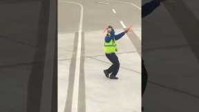 Guy Dances On Tarmac At Airport | People Are Awesome #shorts