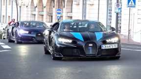 Bugatti Madness in Monaco ! Divo, Chiron SS 300+, Chiron Pur Sport, Veyron SS, Chiron 110 Ans