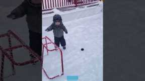 Toddler Practicing His Hockey Goals | People Are Awesome #hockey #shorts #peopleareawesome