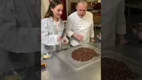 This dark chocolate hazelnut bark is super simple to make. #recipes #chocolate #chocolatelovers