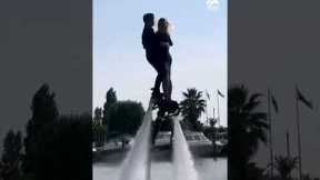 Duo Dances While Hydroflying Over Water | People Are Awesome #flying #shorts