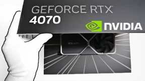 NVIDIA RTX 4070 Unboxing Review - It's too small!? $599 Affordable GPU