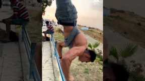 Man Does Pushups on Rail By Beach | People Are Awesome #shorts