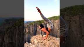 Woman Does Contortion On Edge Of Cliff | People Are Awesome #shorts