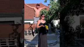 Rollerblader Jumps Over Woman | People Are Awesome #shorts