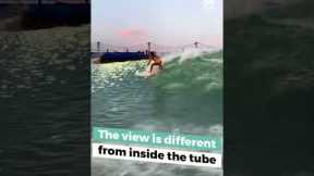 Surfer Rides Giant Waves | People Are Awesome #shorts