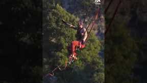 Man Performs Flips on Slack Line Mid-Air | People Are Awesome