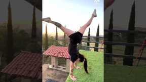 Woman Performs Smooth Flips on Trampoline Wall | People Are Awesome #shorts