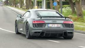 Audi R8 V10 Plus with Capristo Exhaust - LOUD Accelerations, Downshifts & Crackles !