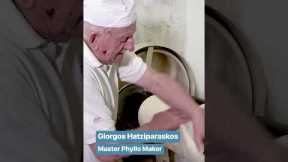 Georgios is one of the few bakers keeping the phyllo tradition alive. #baking #greekfood #pastries
