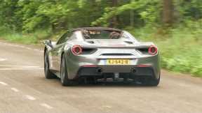 Ferrari 488 Spider with Akrapovic Exhaust - LOUD Accelerations & Downshifts !