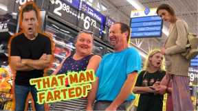 THE POOTER - People React to Farting Man at Walmart