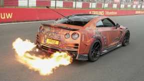 1041HP Top Secret Nissan GT-R R35 with Custom Exhaust - HUGE Flames, Pops and Bangs & Accelerations!