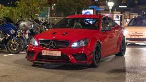 LOUD Mercedes C63 AMG Black Series with Straight Pipes - Accelerations & Revs !