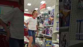 SHE RAN AWAY! The Pooter in Target!