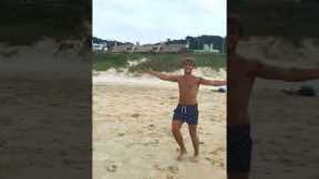 Man Kicks Soccer Ball Into Trash Can | People Are Awesome