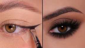 Eyeliner ideas & eye makeup tutorials for different eye shapes!