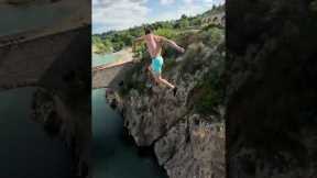 Daredevil Jumps Off Tall Bridge