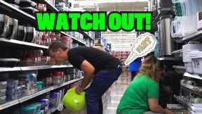 Farting in a trash can at Walmart - THE POOTER
