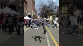 Artists Display Incredible Jump Rope Skills on Street