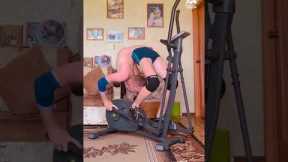 Man Contorts Body in Unique Elliptical Workout