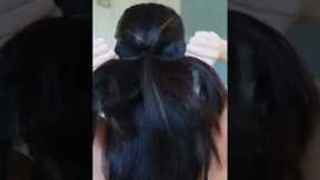 simple + cute 10 second hairstyle ✨🖤 #easyhairstyle #simplehairstyle