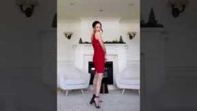 Which holiday dress should I wear? 🎄Blue, red or black? Help me choose! #holidayoutfits