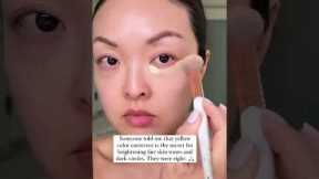 A little hack to looking well rested 💛#darkcircles #colorcorrection #colorcorrecting #undereyebags