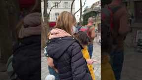 She totally BELIEVED this ! #Fake #viral #paris #prank #hand