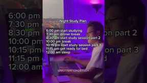 Night Study Plan for Night Owls 📚✨✍️ #study #studymotivation #studyvibes