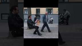 The invisible chair prank #magictricks #entertainment #magic