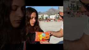 She was not happy with this Trick #girl #magictrick #gonewrong  #beach