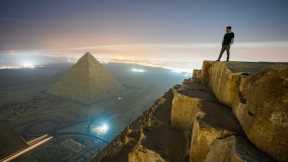 Scaling the PYRAMID OF GIZA at Night! (Egypt)