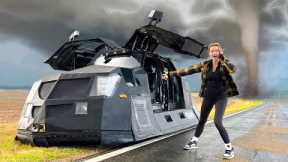 Storm Chasing In A $750,000 Tornado-Proof Tank!