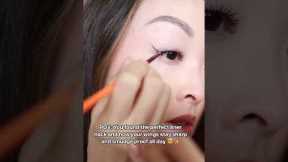 Finally found a liner hack that lasts longer than my to-do list! 😂 #eyeshadowliner #eyelinerhack
