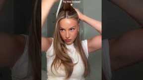 Would you try this hair hack #hairstyle #hairhacks