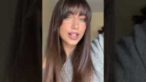 How to style your bangs #hairstyle #hairhacks