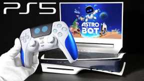 Unboxing ASTRO BOT DualSense - Game of the Year? (PS5 Portable Monitor Setup)